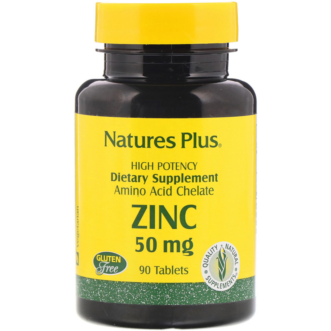 Цинк, nature's Plus, Zinc, 50 мг, 90 таблеток