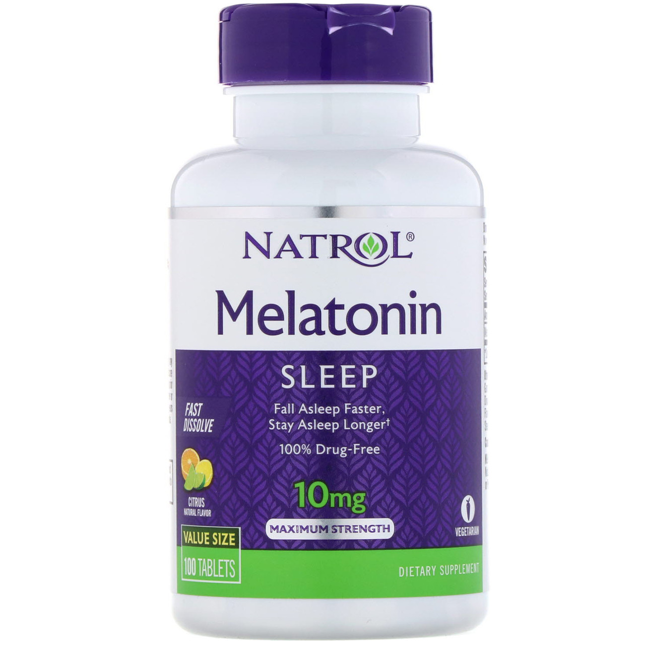 Мелатонін, Natrol, Melatonin, 10 мг, 100 таблеток