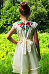 Вишите плаття для дівчинки Мальвіна з вишивкою Діана на бежевому габардині, фото 7