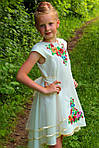 Вишите плаття для дівчинки Мальвіна з вишивкою Діана на бежевому габардині, фото 6