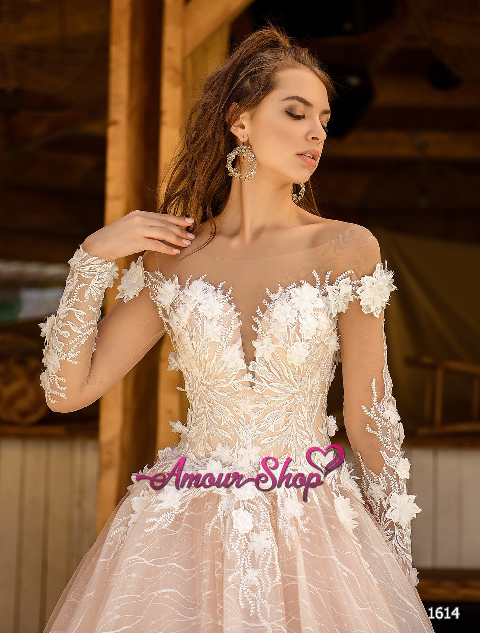 Свадебное платье с длинными рукавами - фото 1 - id-p905185999