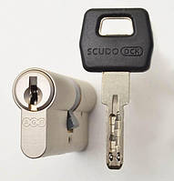 Цилиндр AGB Scudo DCK 30x55 85 мм ключ/ключ матовый хром