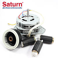 Мотор, двигатель отжима Saturn YYG-70 (медная обмотка) в комплекте с сальником - запчасти для стиральных и