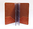 Візитниця настільна з натуральної шкіри 3-х секційна "Хуторок", фото 5