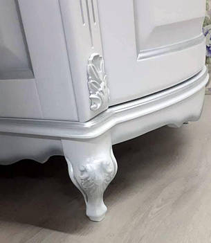 Вітрина кутова радіусна в класичному стилі з масиву дерева Платина М2 РКБ-Меблі , колір на вибір, фото 3