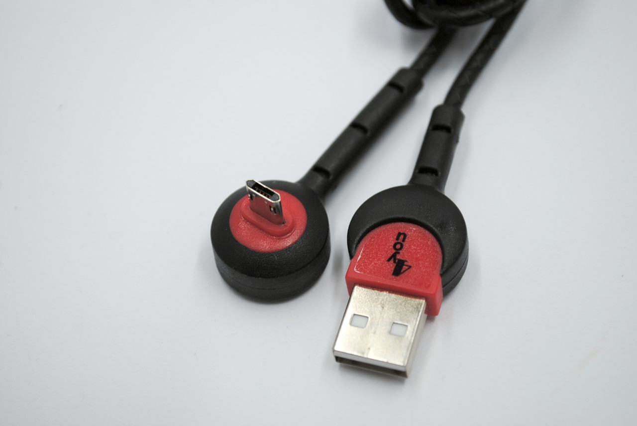 Кабель Usb Micro USB 4you Angara (2000mah, tpe, 90град, micro 2х стор., Підставка, чорний)