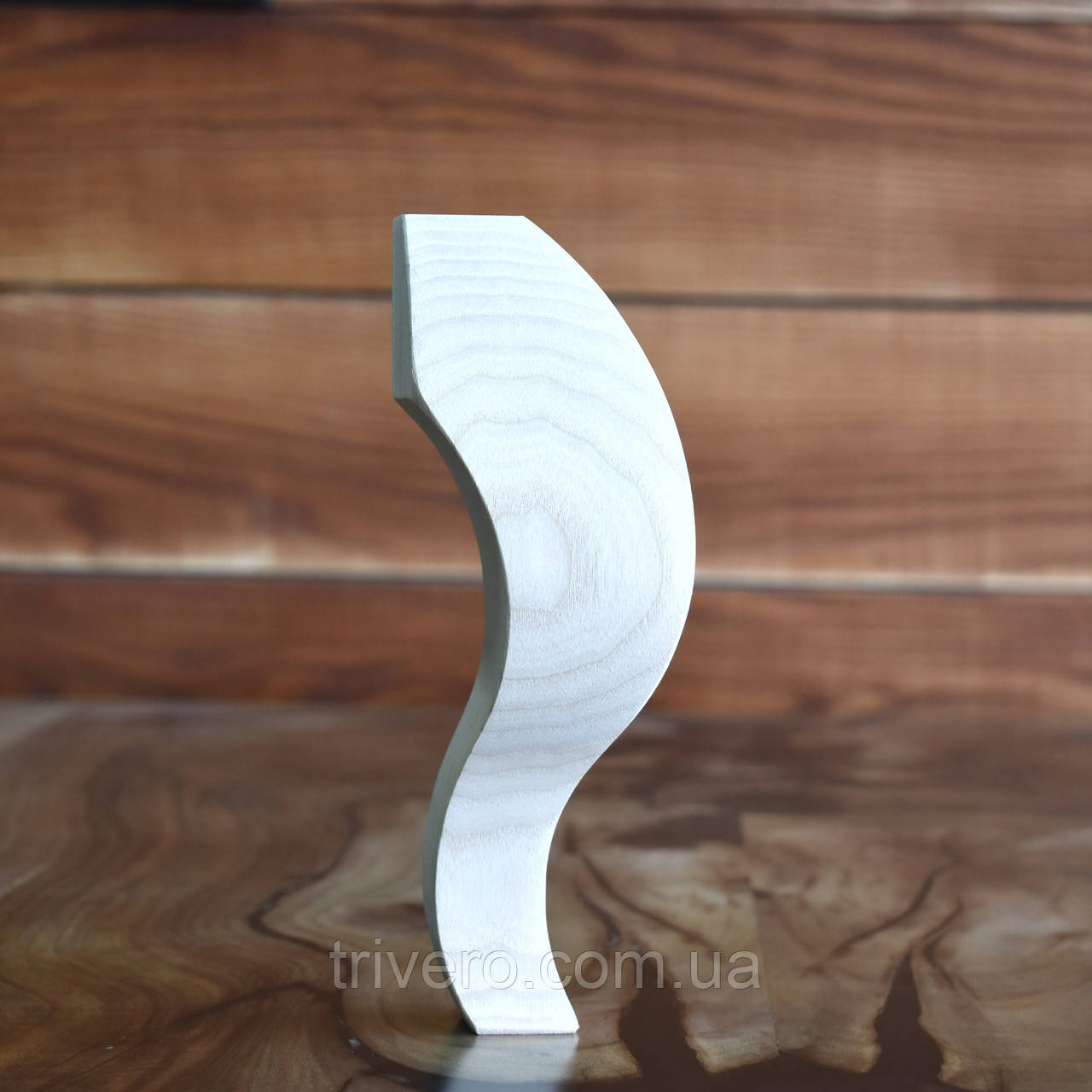 Меблеві ніжки і опори з дерева кабріоль з боковим кріпленням H.200, фото 1