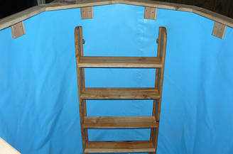 Дубова купіль з пвх плівкою 150*165см