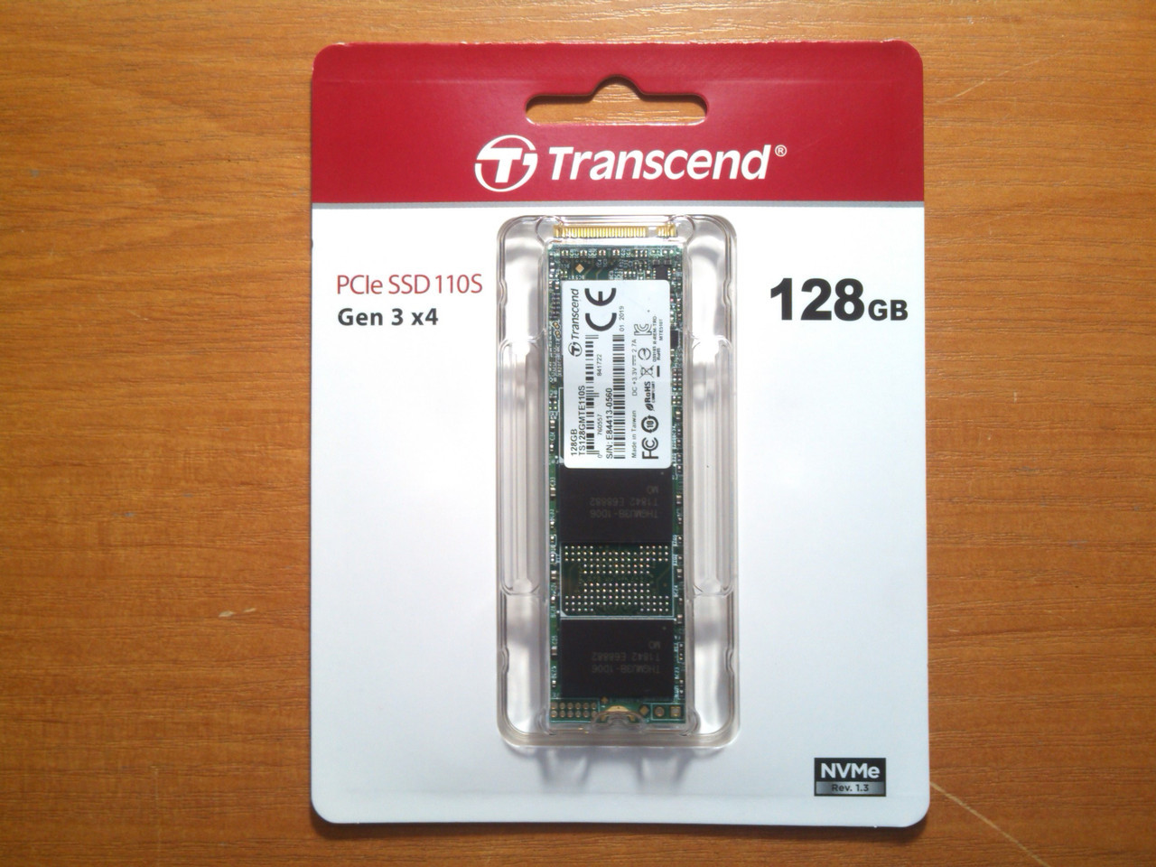 SSD 128GB Transcend MTE110S NVMe M.2 2280 Gen3 x4 3D NAND Гарантія 36 місяців!