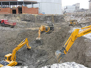 Зони роботи екскаватором