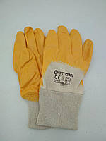 Хозяйственные перчатки Залитая Нитрил желтый №9 (12 пар)