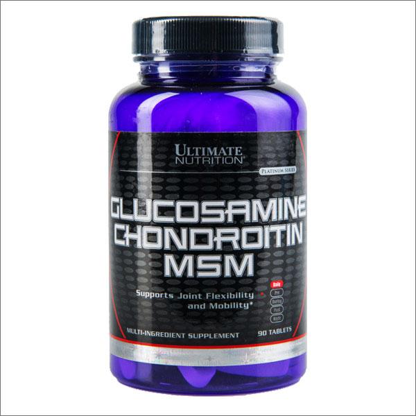 Хондропротектор Ultimate Nutrition Glucosamine Chondroitin & MSM 90 таблеток - фото 1 - id-p25231026