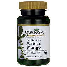 Африканське манго, Swanson, African Mango, 400 мг, 60 капсул