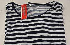 Футболка жіноча з коротким рукавом у смужку - Тельняшка L - XL -XXL, фото 4