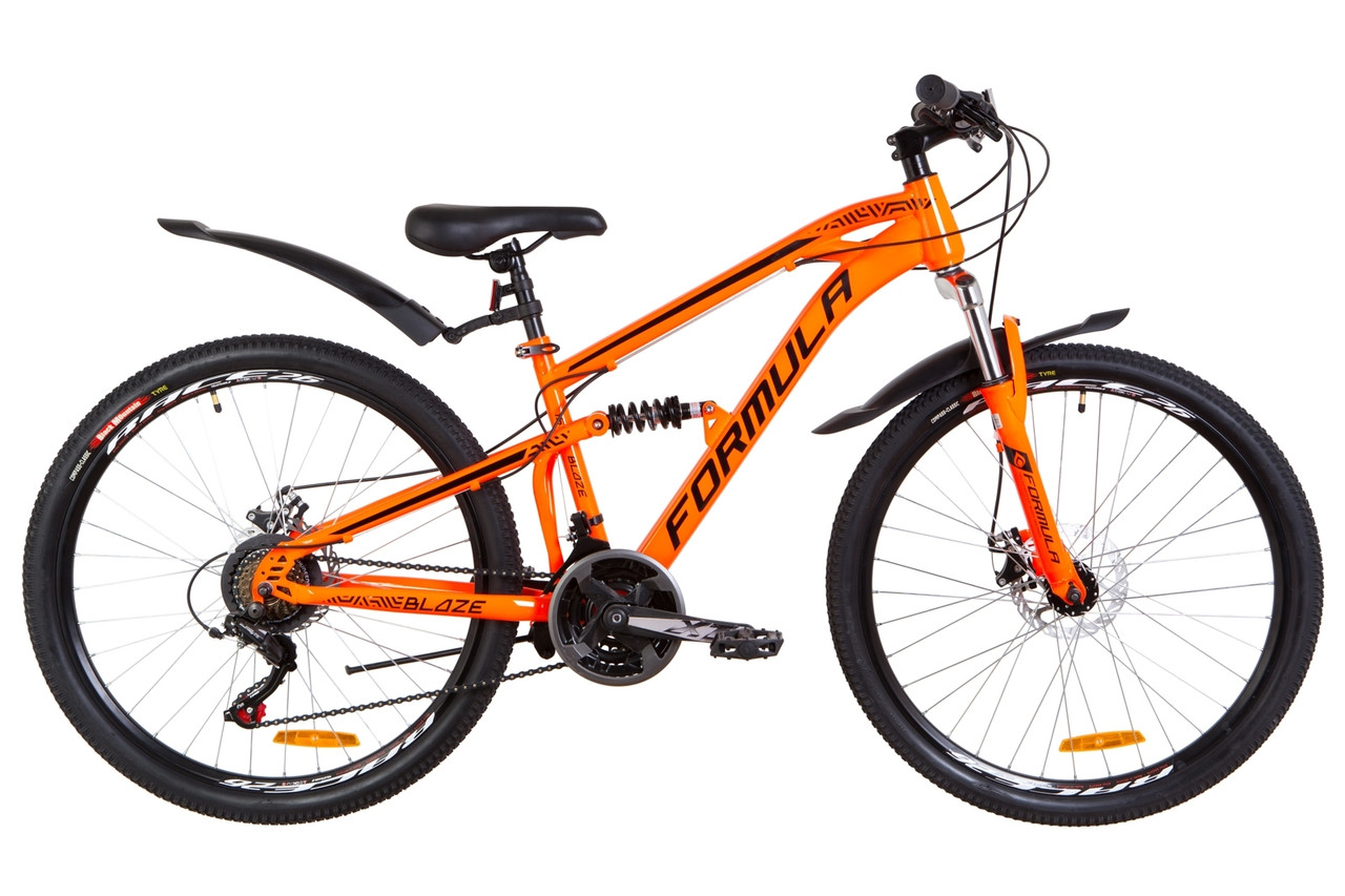 Гірський велосипед (двопідвіс) FORMULA BLAZE AM2 DD-26" (помаранчевий)