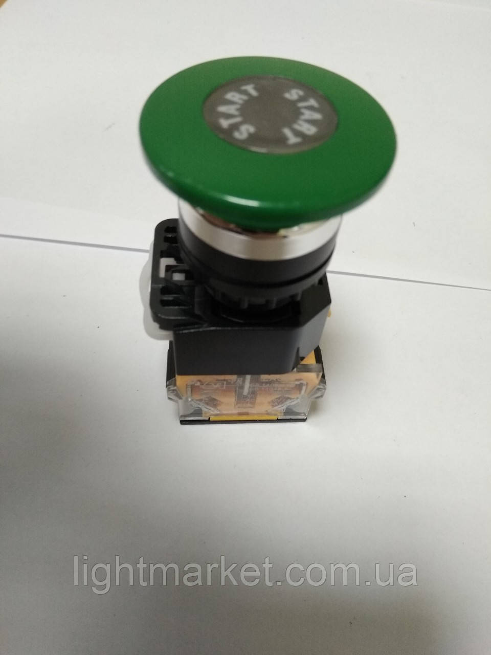 Кнопка-грибок без корпусу ПУСК фіксується зелена ST 890-2