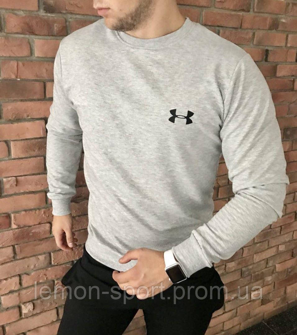 Мужская спортивная кофта свитшот, толстовка Under Armour (серый) M - фото 1 - id-p1409114348