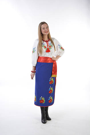 Украинский женский костюм (вышиванка+плахта+ пояс), фото 2