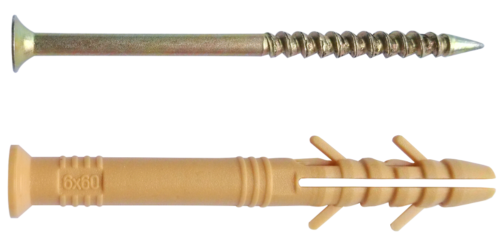 Дюбель быстрого монтажа с шурупом 8Х60 потай (100 шт/уп): продажа, цена ...
