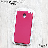 Soft-touch чехол HQ Silicone Cover жидкий силикон для Samsung Galaxy J7 2017 (j730) (dark rose)