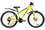 Підлітково-гірський велосипед FORMULA DAKAR AM DD 26"(синій з жовтогарячим), фото 2