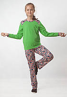Трикотажная яркая пижама для девочки (рост 134-158) 146