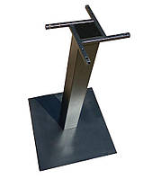Металлическая база опора для стола Лион 600 600х400 мм, высота 725 мм, цвет серый, для бара, кафе, ресторана