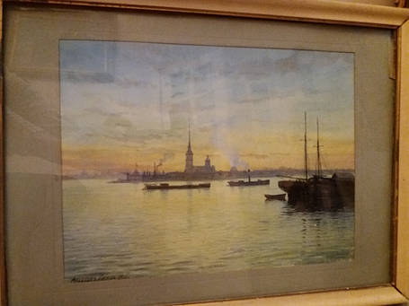 Картина Захід на Ниві А. Н.Бенуа 1910 рік, фото 2