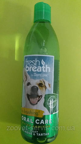 Добавка у воду для гігієни порожнини рота кішок і собак Tropiclean Fresh Breath 475 мм, фото 2