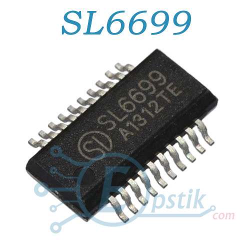 SL6699, двоканальний стерео підсилювач, SSOP20