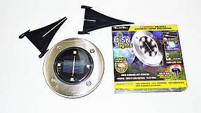 Вуличний світильник 4 Led 5W Disk Lights (зарядка від сонця), фото 3