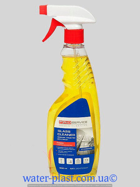 Pro service засіб для миття скла та дзеркал з нашатирним спиртом, лимон, 0,5 л