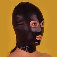 Чорна вінілова маска з вирізами
