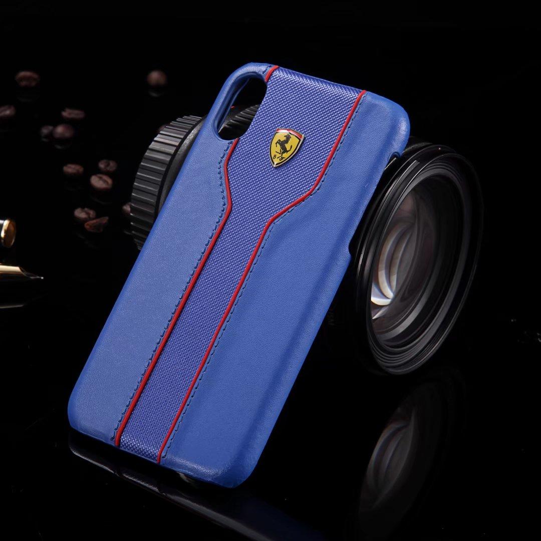 Шкіряний чохол Ferrari для Apple iPhone X XS