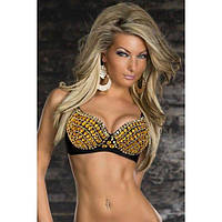 Сліпучий бюстгальтер з золотими камінням