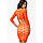 Коктейльна облягаюча сукня помаранчевого кольору, фото 2