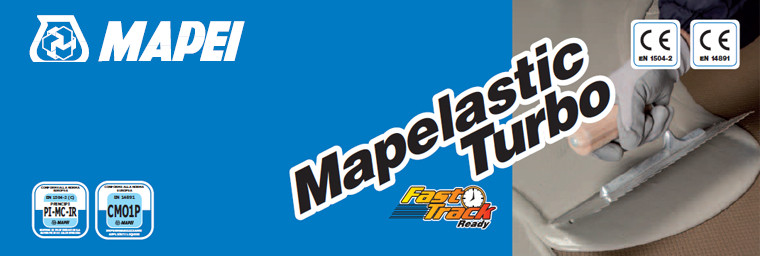 Гідроізоляція терас і балконів швидкого схоплювання ,Mapelastic TURBO Mapei