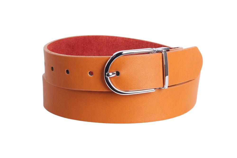 Жіночий ремінь зі штучної шкіри ZZ230742 рудий, фото 1