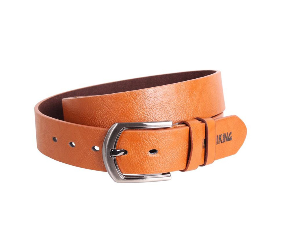 Чоловічий ремінь зі штучної шкіри під джинси 230758 рудий, фото 1