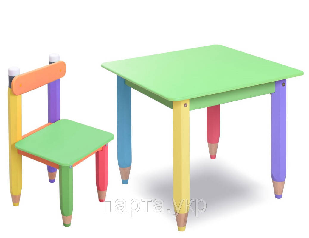 Детский столик и стульчик  “Карандашики” 60*60