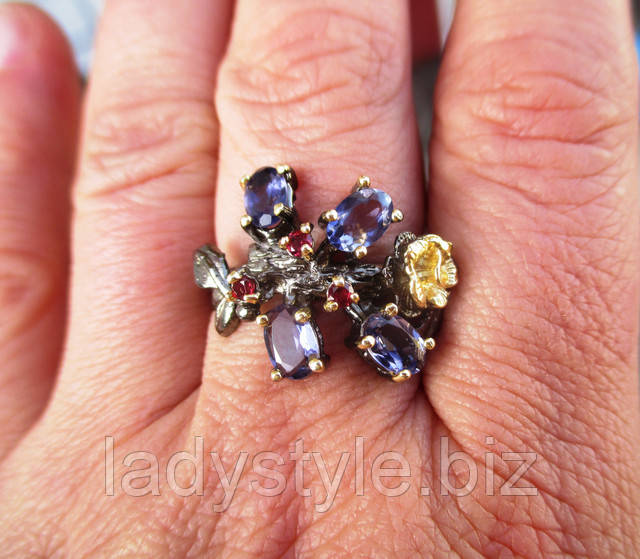 украшения купить серебро кольцо мужской перстень сапфиры звезда купить