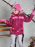Детская демисезонная куртка для девочки (размеры 86-98 в расцветках) вишневый 92