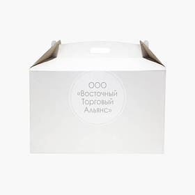 Паковання для торта — Біле — 450х450х300 мм