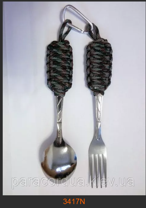 Похідний набір Ложка,Вилка ( паракорд)