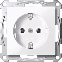 Механізм розетки SCHUKO з заземленням активний білий Schneider Merten (MTN2301-0325)