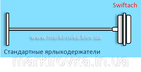 Ярликотримачі стандартні лопатні (пластикові з'єднувачі для бирок). Довжина нитки 65 мм/5 тис. шт.