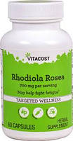 Vitacost Rhodiola Rosea Родиола розовая (золотой корень) стандартизированная 60 капс по 350 мг