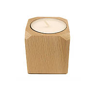 Дерев'яний свічник "Квадратний"|ручної роботи| заготівля для декупажу| під декорування | 5х4.5 см