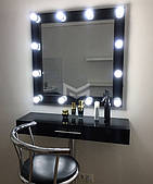 Роздільне місце візажиста Mia light в ЧОРНОМУ кольорі з хромованою ніжкою