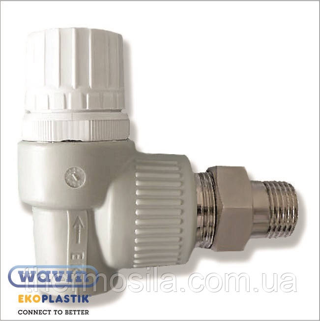 Вентиль радіаторний кутовий d 20 Ekoplastik, гурт і роздріб, фото 1